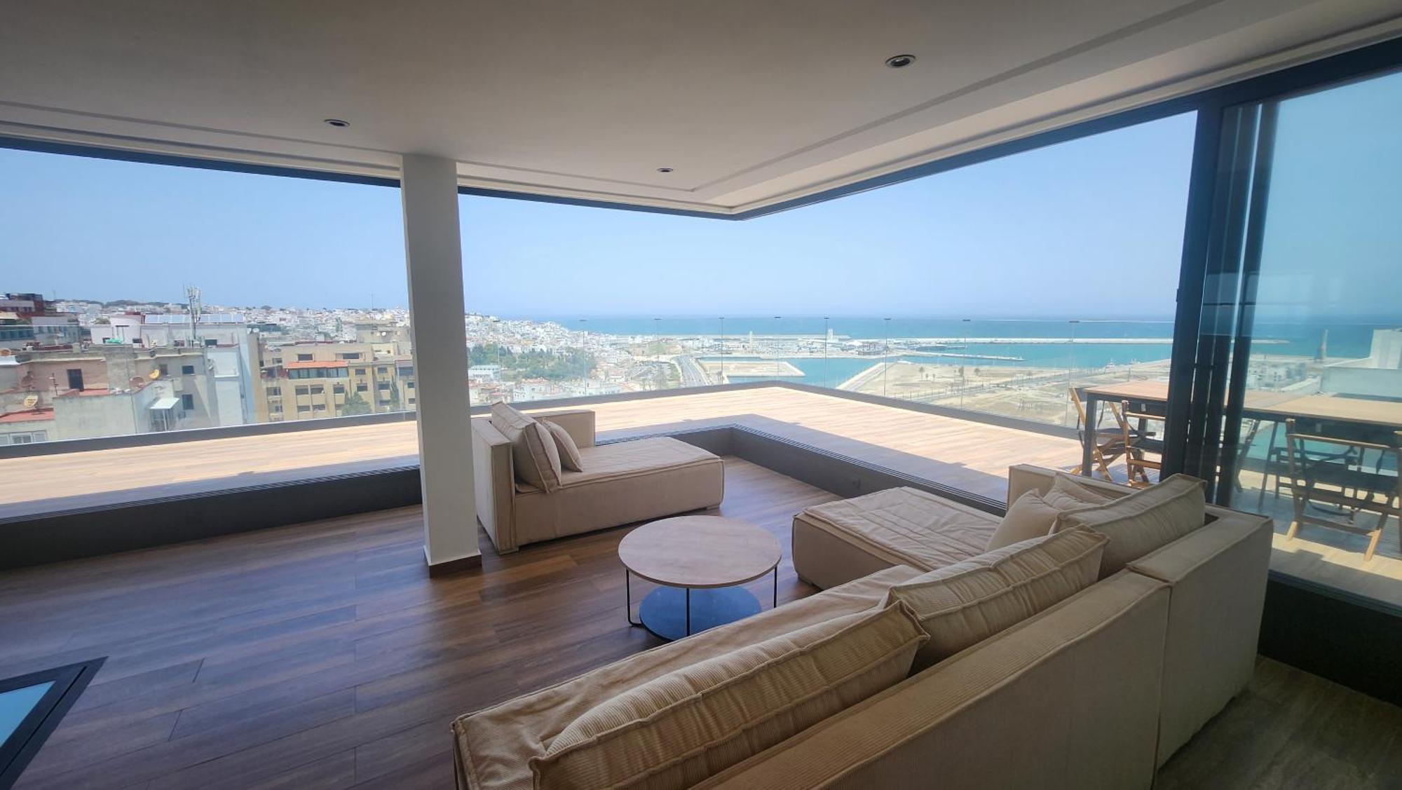Magnifique Penthouse 160M2 Terrasse 90M2 Vue Mer Tanger Exterior foto